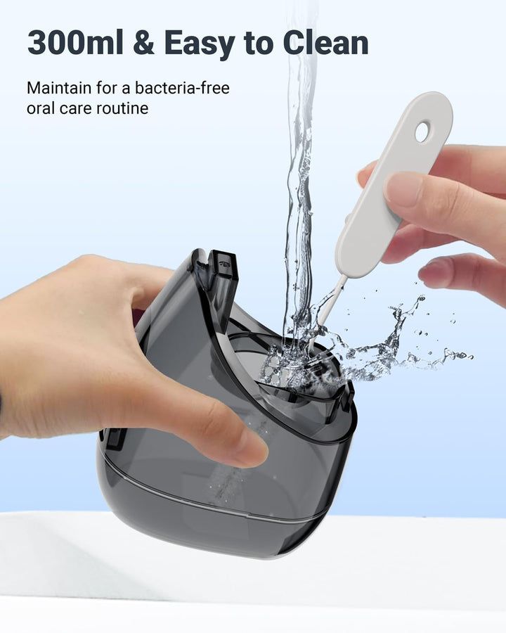 Wasser-Zahnseidenstab & Elektrische Zahnbürste für Erwachsene – 2-in-1 Mundpflege-Set (Schwarz)