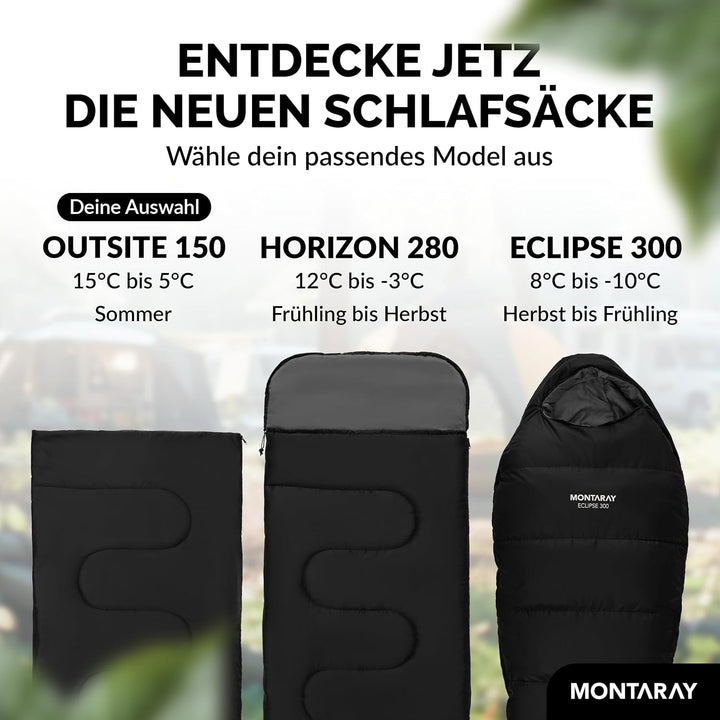 Deckenschlafsack mit Kapuze bis -3°C INKL. Kissen - Outdoor Winter-Schlafsack &amp; Sommer-Schlafsack 3-
