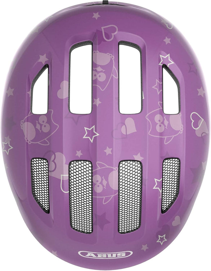 ABUS Kinderhelm Smiley 3.0 - Fahrradhelm mit tiefer Passform, kindergerechten Designs & Platz für ei