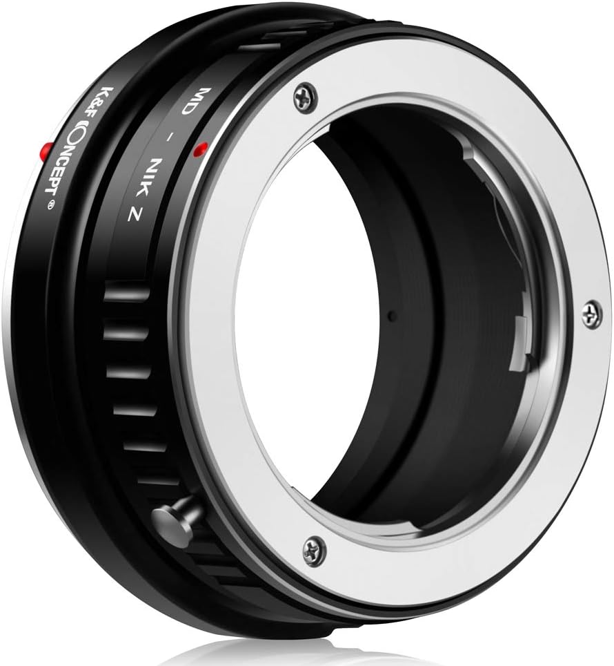 K&F Concept MD-NIK Z Bajonettadapter Objektiv Ring für Minolta MD MC Objektiv auf Nikon Z 7 und Niko