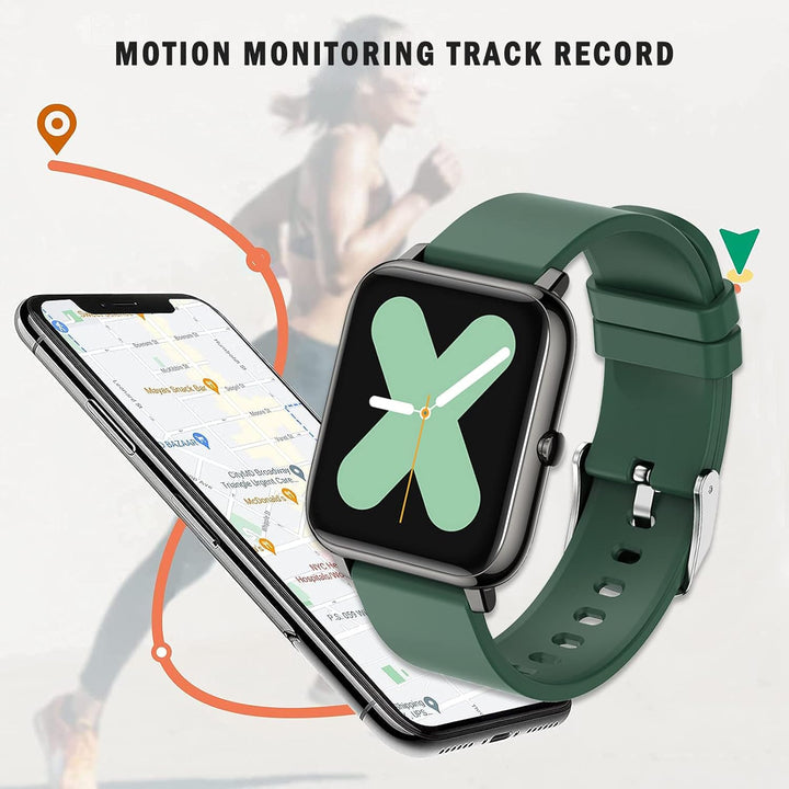 SUPBRO Smartwatch Fitness Armband Tracker 1.4" Voller Touch Screen Wasserdicht IP67 Armbanduhr Smart