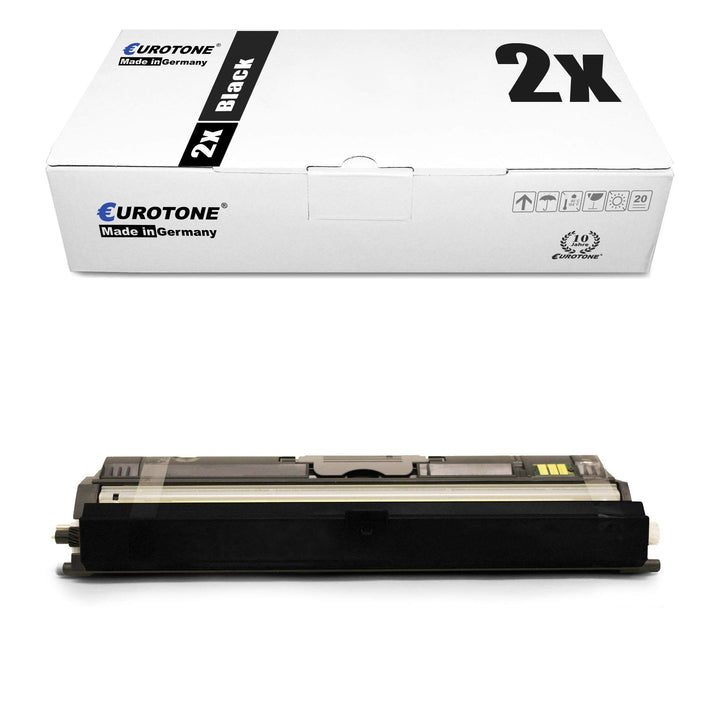 Eurotone 2X Toner mit 50% mehr Leistung für Epson Aculaser C1600 C16X N NF NFC ersetzen Epson Schwar
