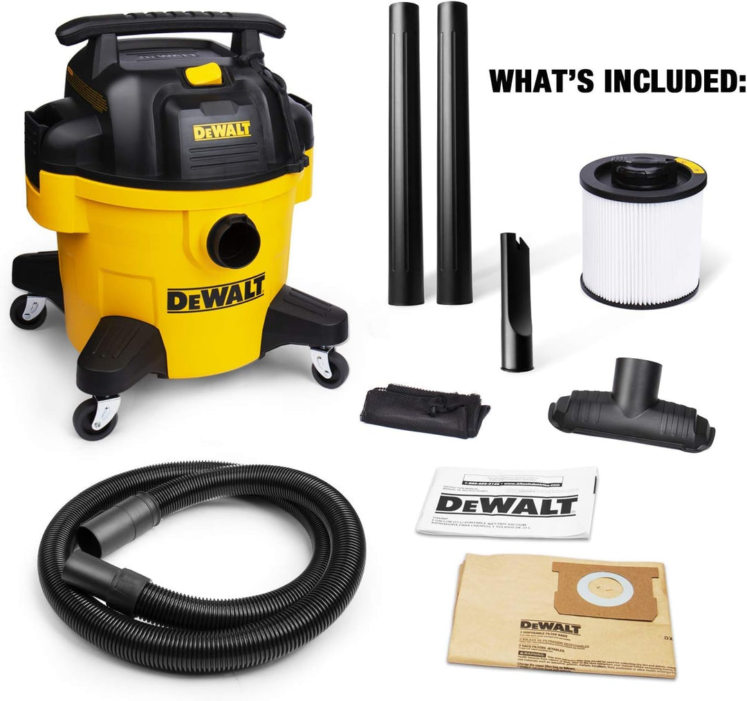 DEWALT EUDXV23P, 23L Nass-/Trockensauger, Poly, Gelb, 1150 W, 23 liters