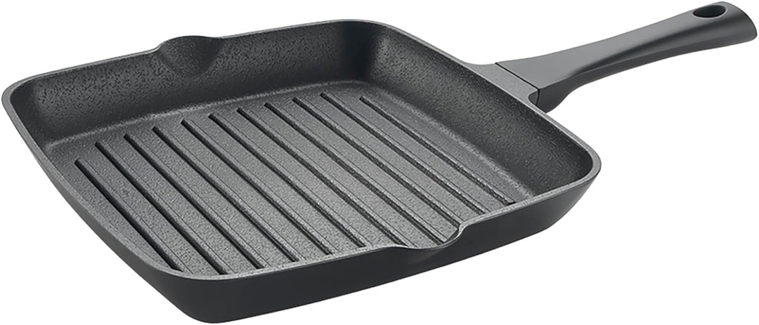 METALTEX ASADORA Grill ALUMINIO FUNDIDO 'XPERT' 28x28 CMS, Detailed in The Description, Schwarz Gril