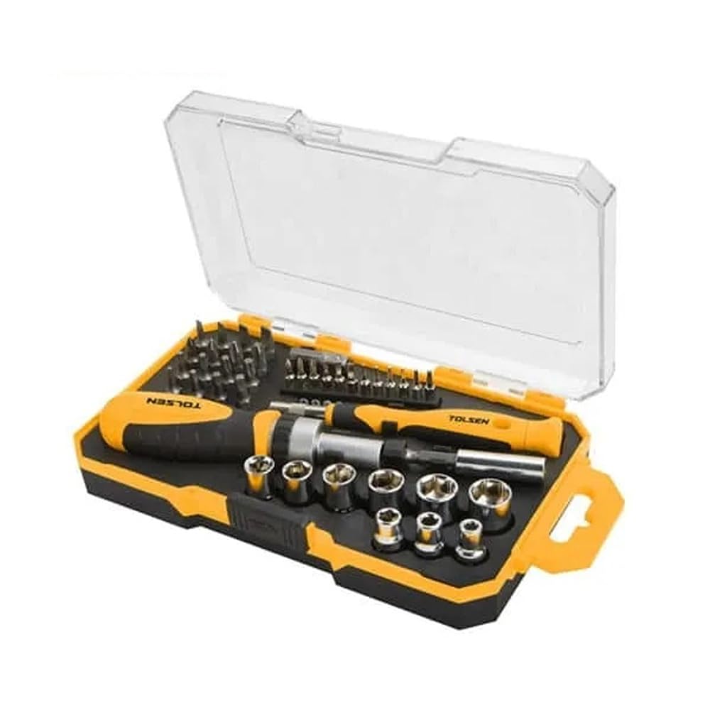 Set 42pz Cacciavite A Cricchetto E Cacciaivite Di Precisione Con Inserti E Bussole