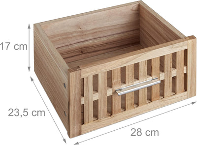 Relaxdays Badschrank Walnuss, platzsparender Nischen Beistellschrank, halbhoher Holzschrank 82 x 40