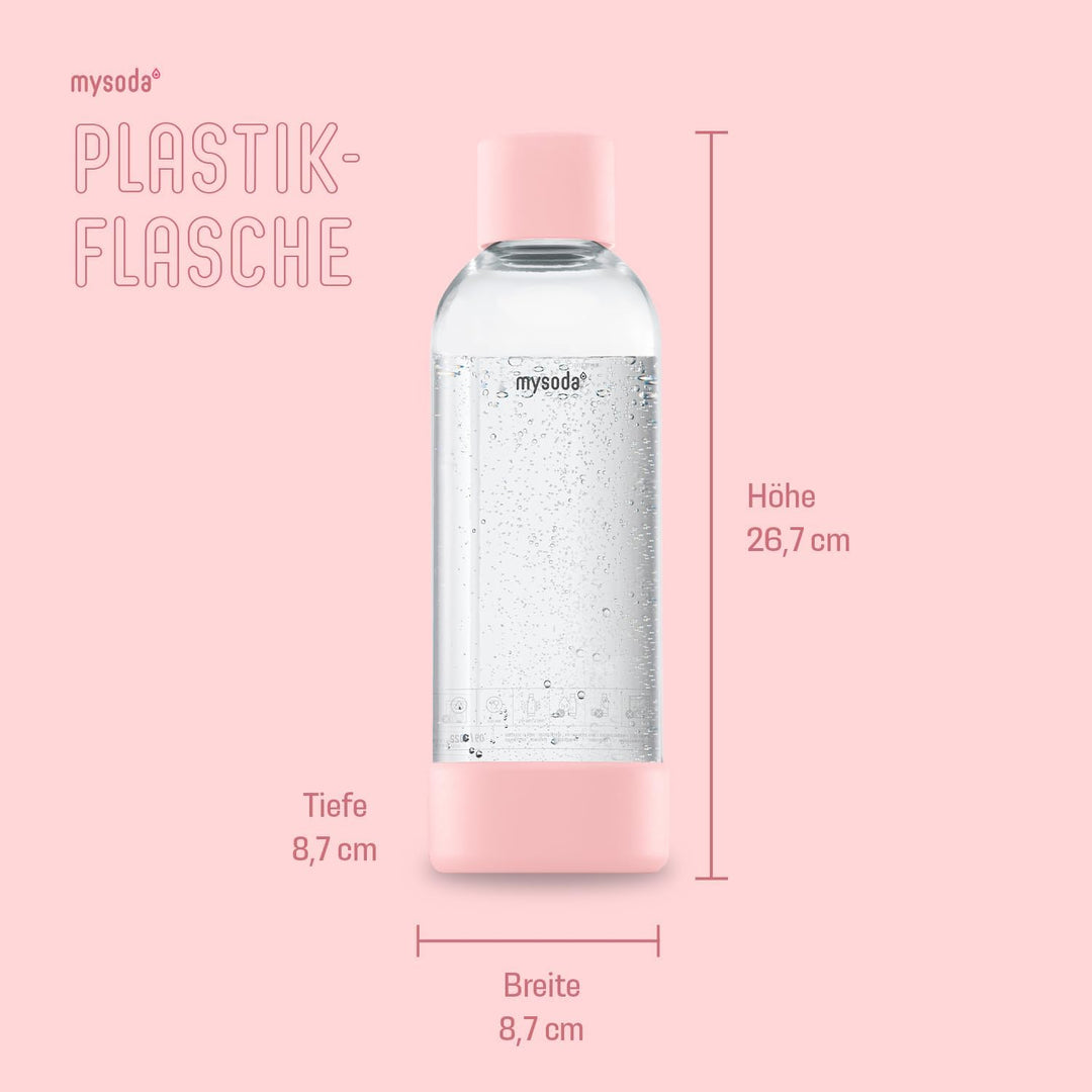 Mysoda: Wasserflasche für Wassersprudler, BPA-freies Plastik, mit "Quick-Lock" Schnellverschluss, De