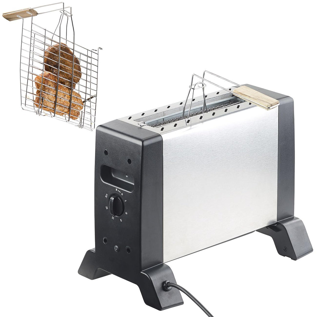 Rosenstein & Söhne Vertikalgrill elektrisch: Vertikaler Infrarot-Tischgrill mit 24 x 18 cm Grillfläc