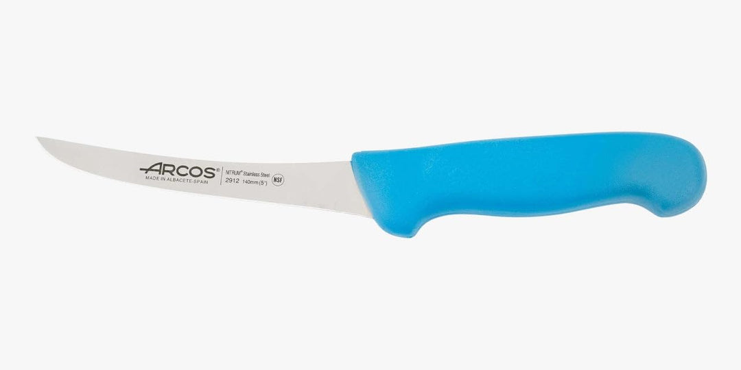 Arcos Messer Entbeiner Curvado Semiflexibel – Edelstahlklinge 140 mm – Polypropylen-Griff Blau – Ide