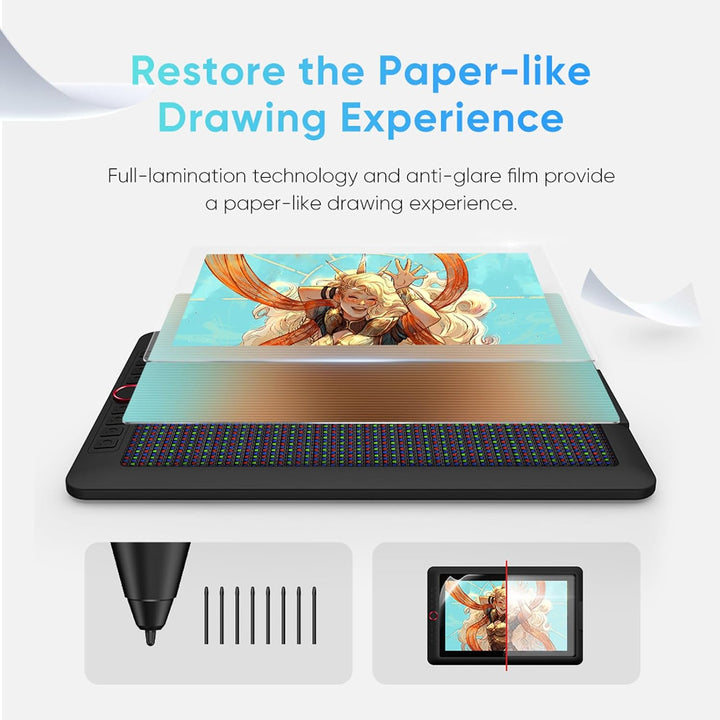 XPPen Artist 13.3 Pro V2 Display Grafiktablett mit X3 Pro Smart Chip 16K Druckstufen, Digitales Zeic