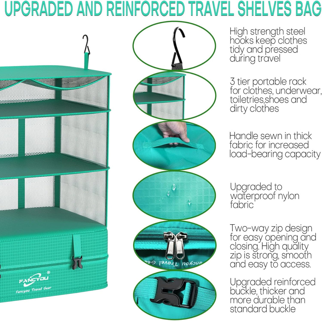 Koffer Organizer Hängende Verpackung Würfel Tragbare Schrank Regale Kompressive Reisegepäck Essentia