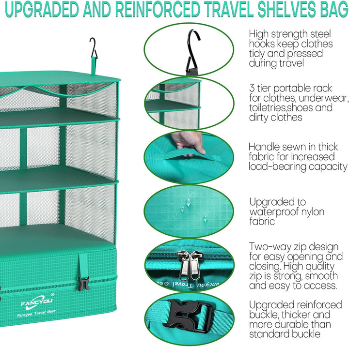 Koffer Organizer Hängende Verpackung Würfel Tragbare Schrank Regale Kompressive Reisegepäck Essentia
