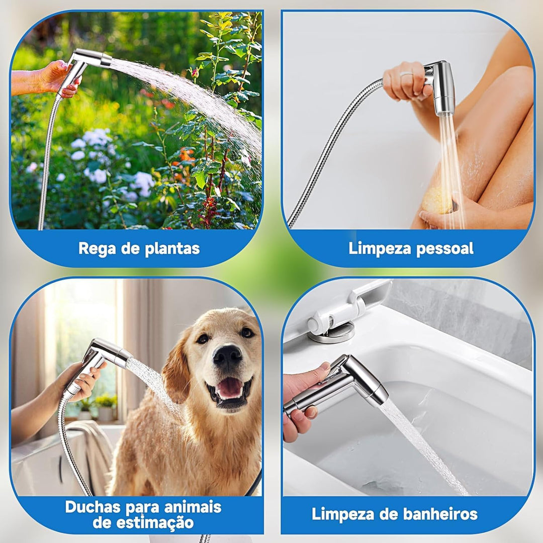 Bidet Handbrause Set, ABS-Kunststoff Baby Stoffwindelsprüh Kit mit Schlauchhaken aus Edelstahl, M22