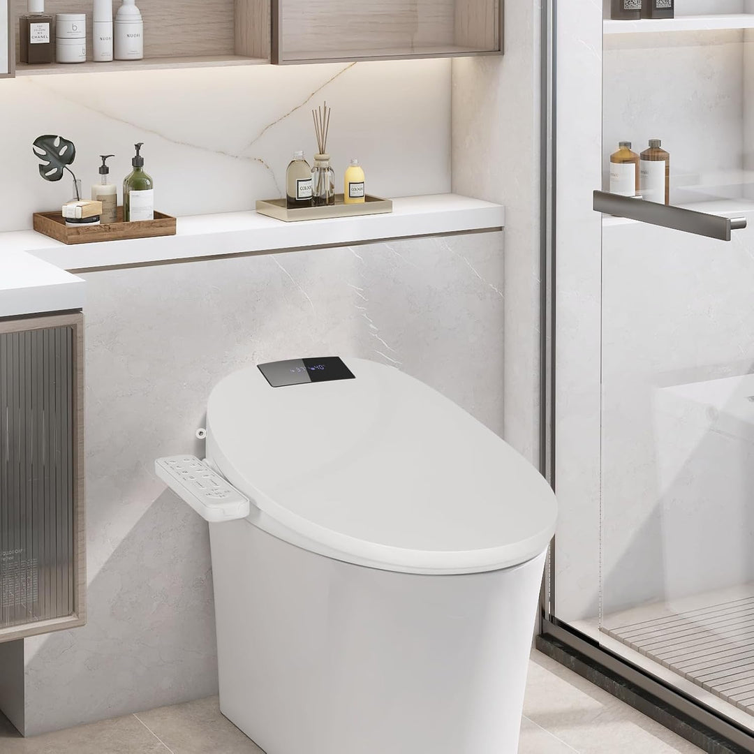 Smart Bidet Beheizter Toilettensitz, WC Dusche mit Selbstreinigungsfunktion, Warmwasser & Trockner,