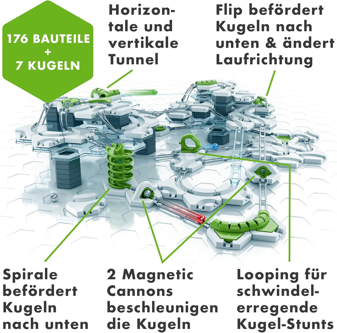 Ravensburger GraviTrax Theme-Set Speed 22428 -Actionreiches GraviTrax Starterset für deine Kugelbahn