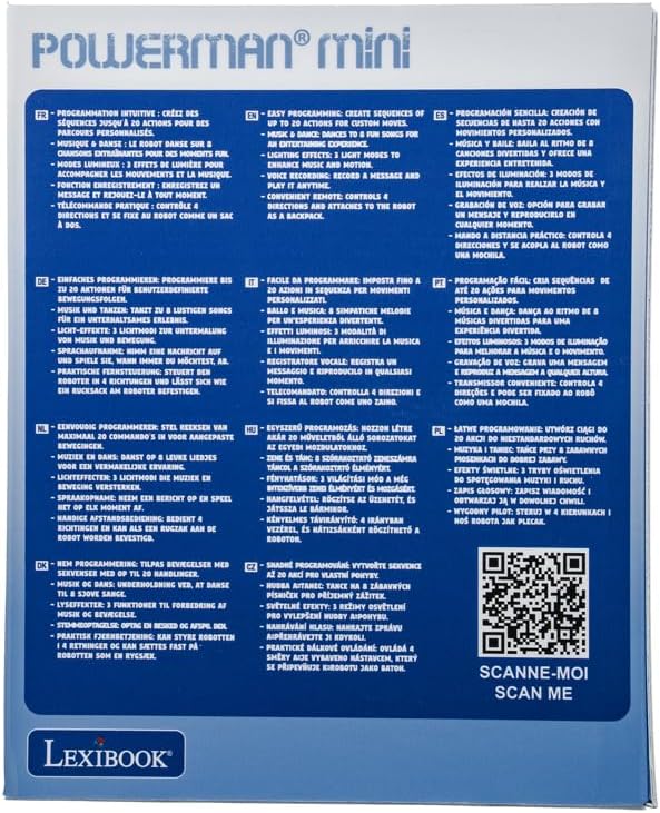 Lexibook, Powerman, Mini programmierbarer Roboter, Stimme/LED, Weiss, ROB13