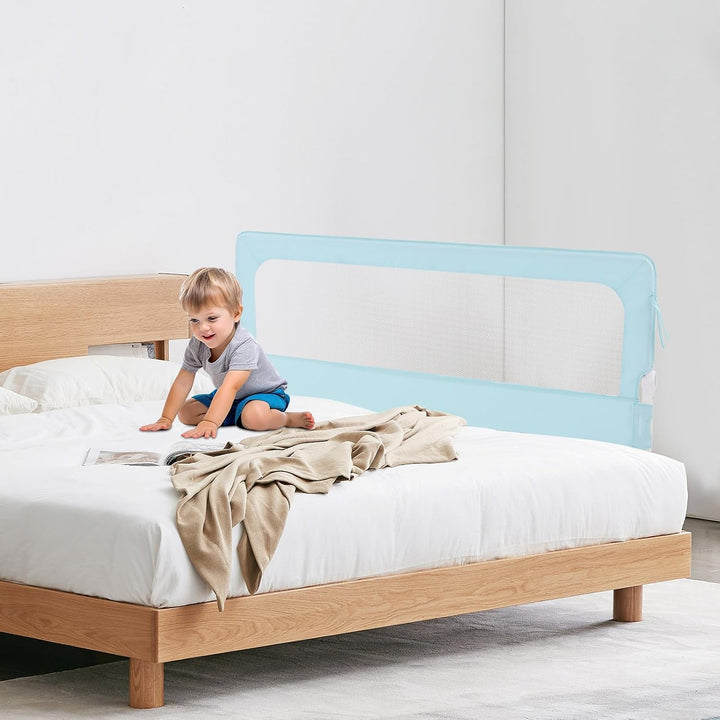 Tragbare Bettgitter 176cm, Bettschutzgitter für Kinder ab 0 Monate-10 Jahren, Rausfallschutz für Kin