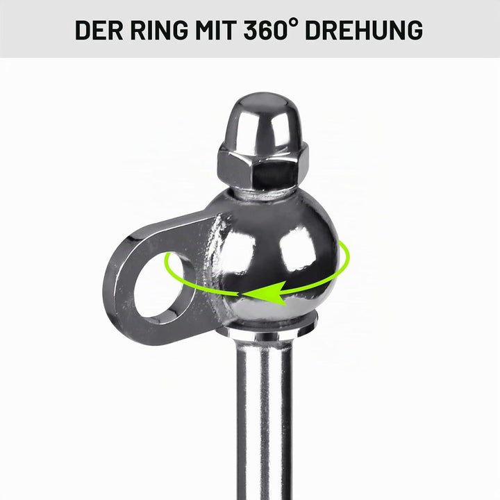 30,5 cm Bodenanker, 4 Stück robuste Zeltheringe, wiederverwendbar mit Bohrer, für Campingzelte, Tram