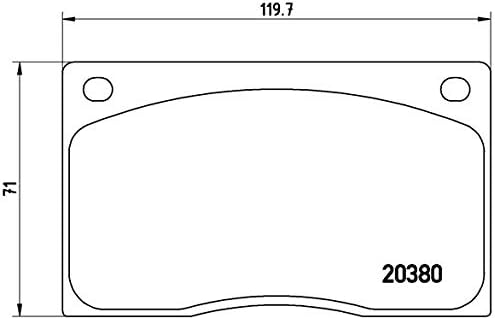 Brembo P 36 021 Bremsbelagsatz, Scheibenbremse - (4-teilig)