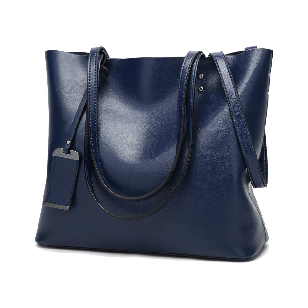 Coolives Tote Einkaufstasche aus PU-Leder für Damen, vertikale Handtaschen, Schultertasche, mit Schu