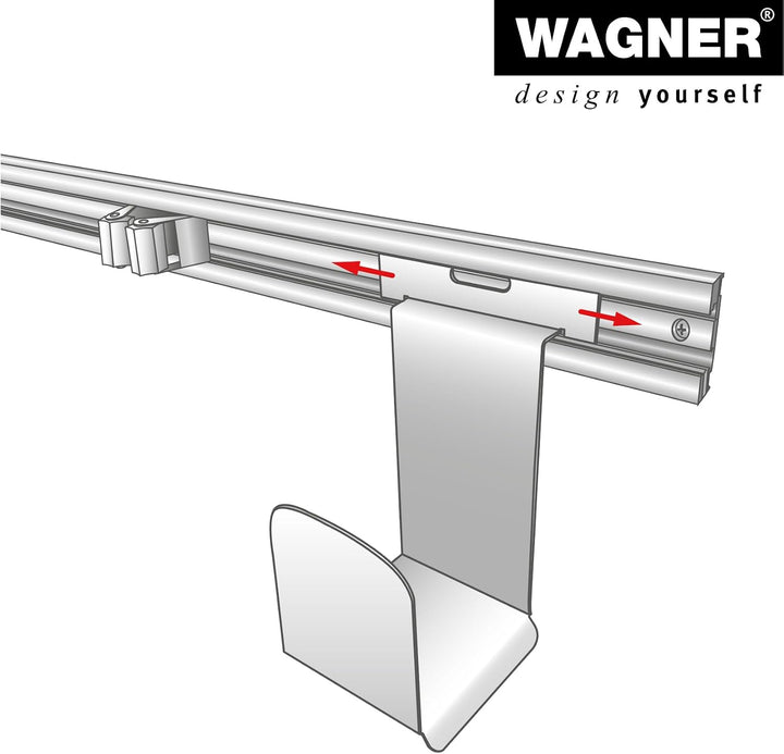 WAGNER - hooks4tools - Gerätehalter SCHLAUCH/KABEL - 127 x 103 x 245 mm, Stahl beschichtet Ral 9006,