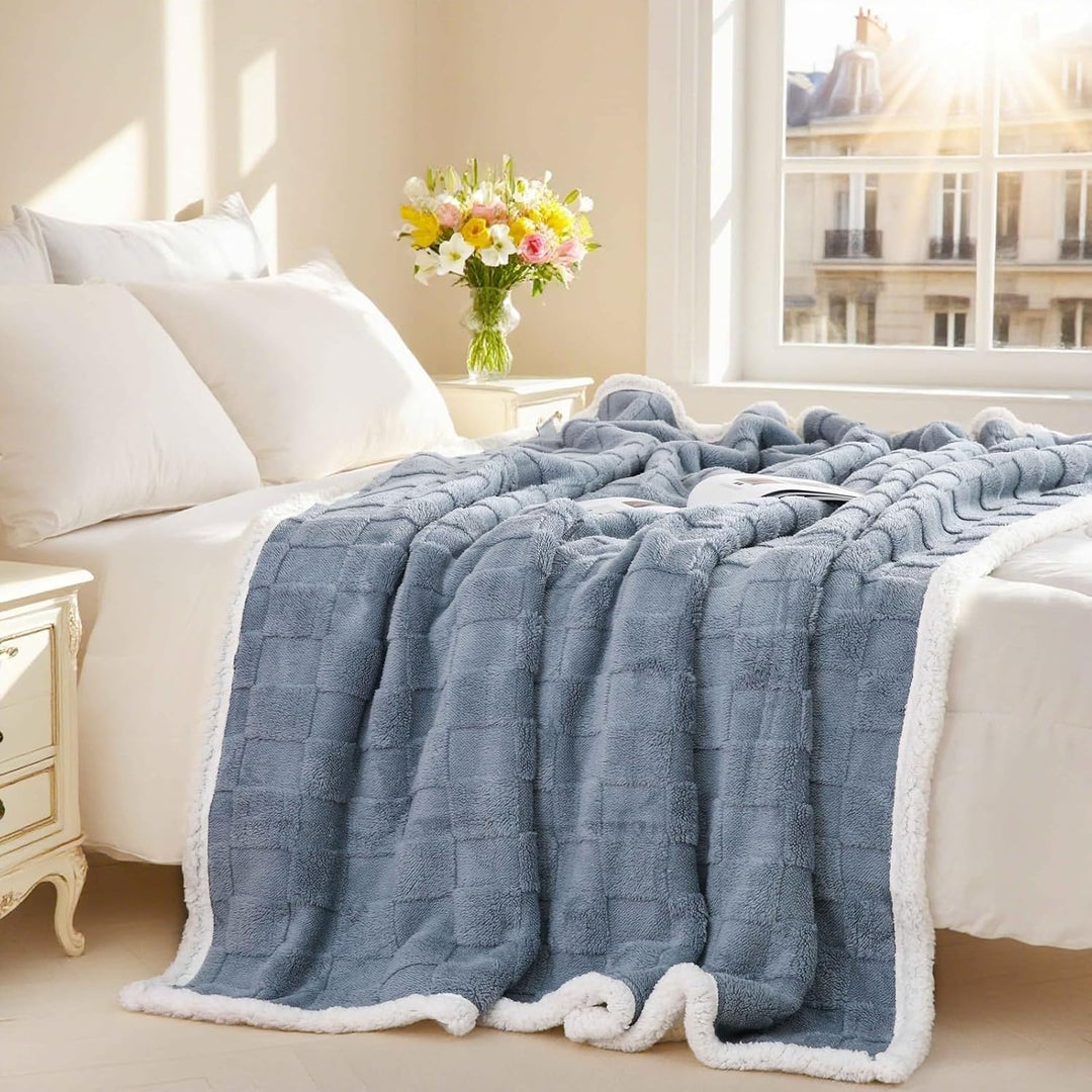 Gracelife Sherpa-Fleecedecke, weiche, flauschige Decke für Couch, 152,4 x 203,2 cm, grosse, dicke De
