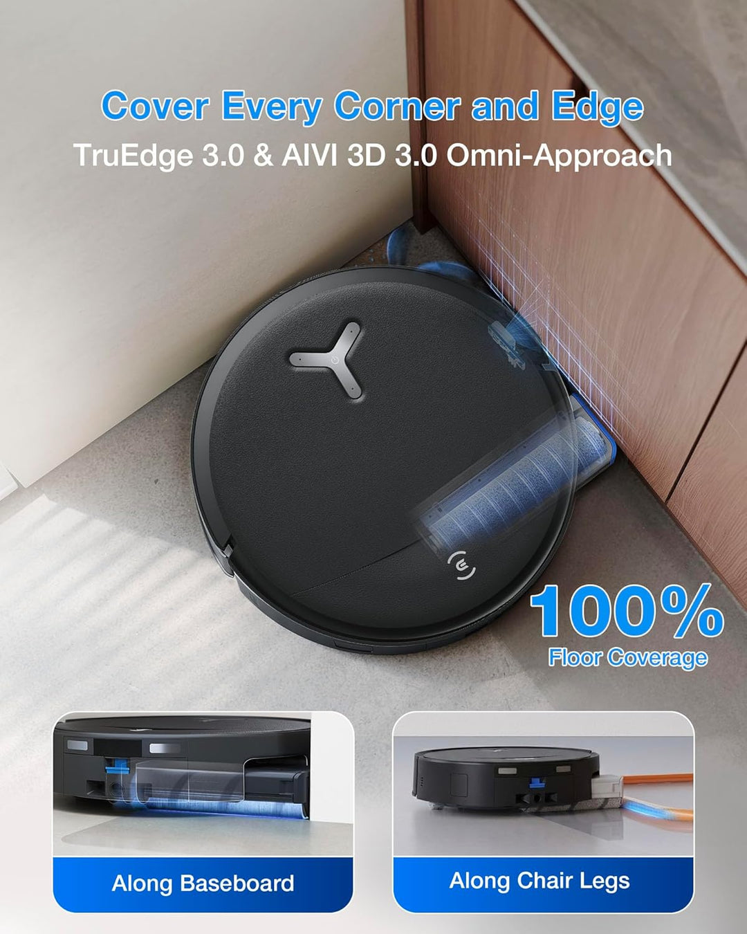 ECOVACS DEEBOT T80S Omni Saugroboter und Mopp, 24800Pa Saugkraft, Sofortiger Selbstreinigung OZMO Ro