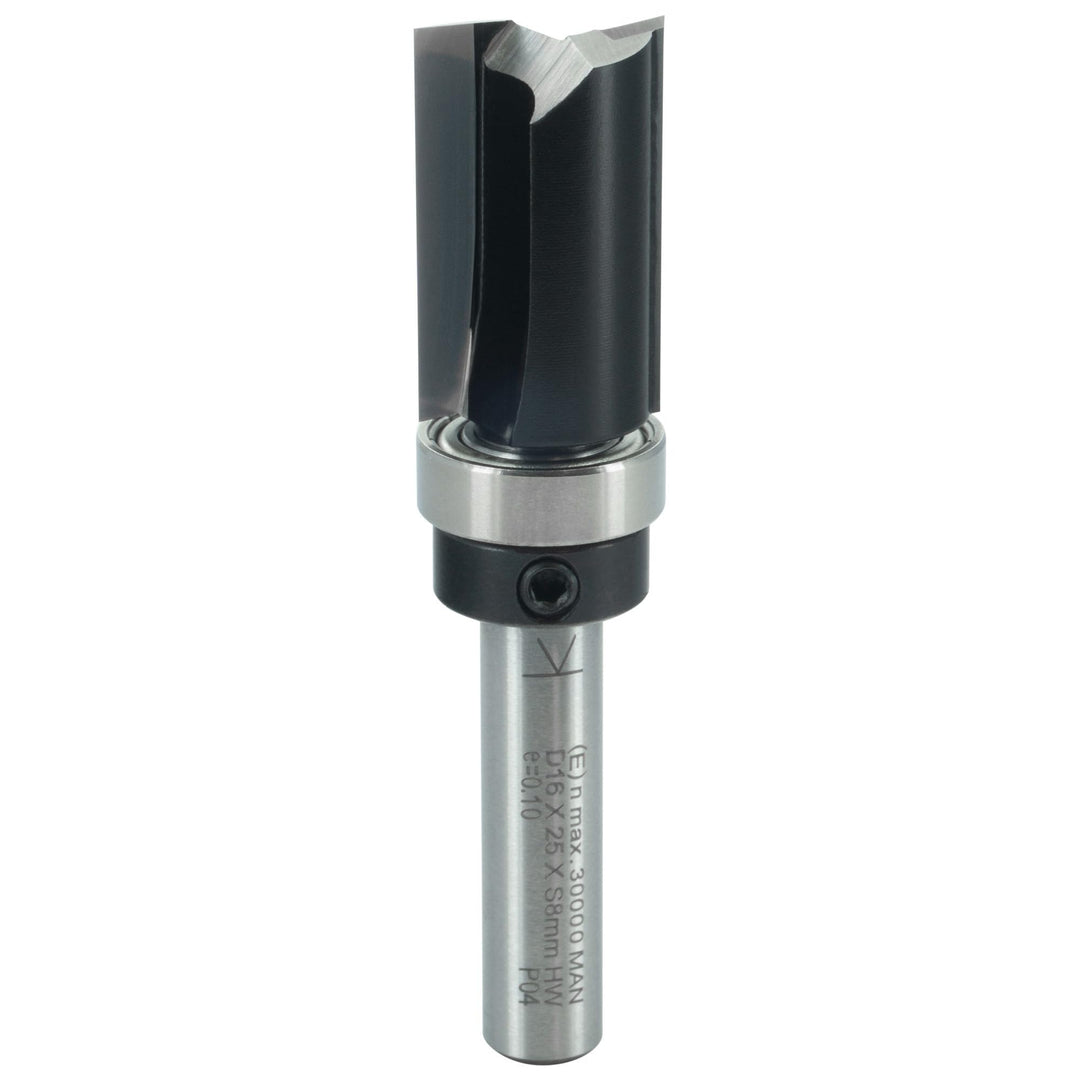 ENT 11656 Bündigfräser HW, Schaft (S) 8 mm, Durchmesser (D) 16 mm, NL 25 mm, SL 32 mm, GL 62 mm, mit