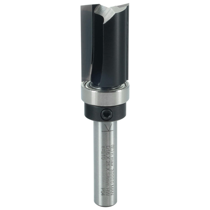 ENT 11656 Bündigfräser HW, Schaft (S) 8 mm, Durchmesser (D) 16 mm, NL 25 mm, SL 32 mm, GL 62 mm, mit