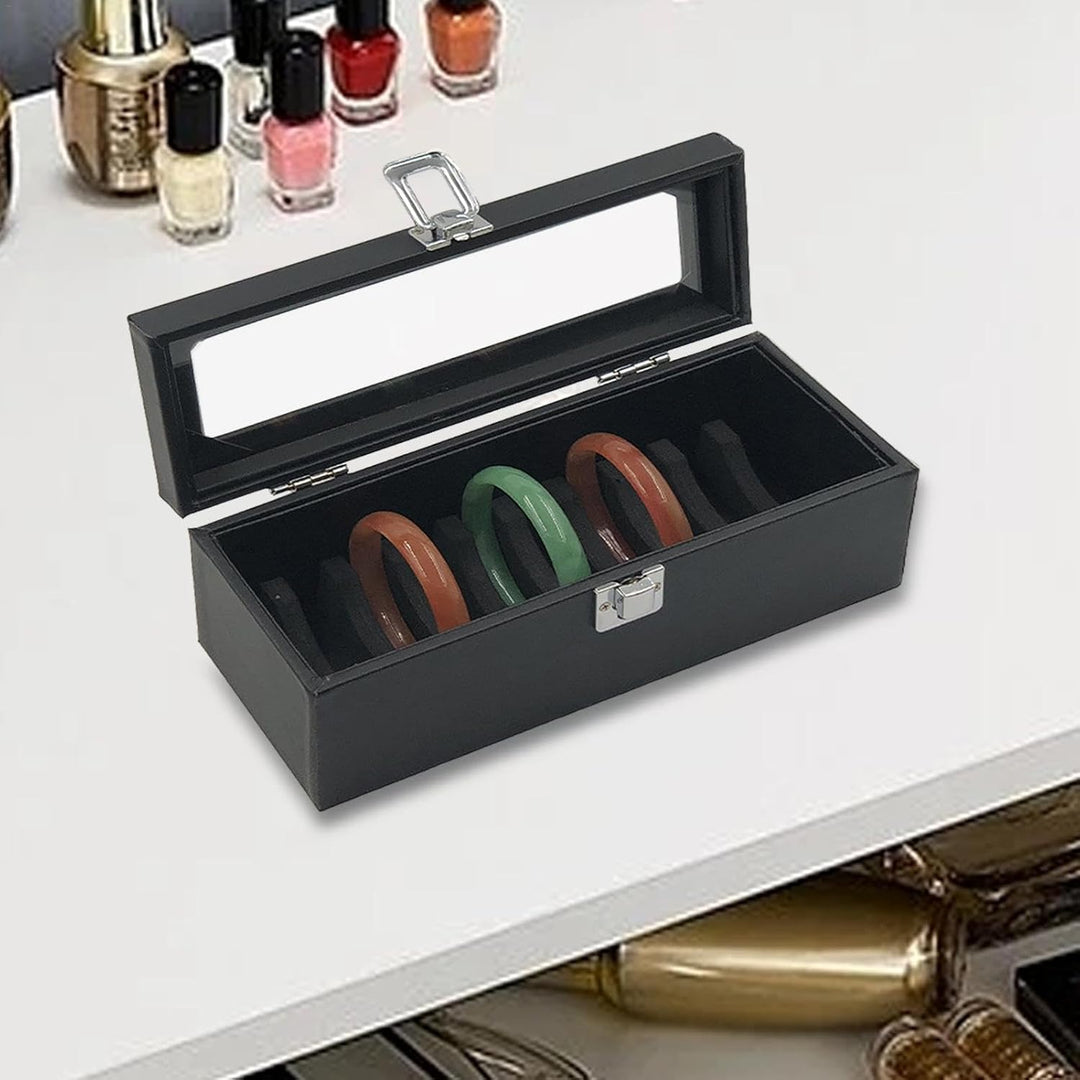 Armband-Aufbewahrungsbox, Armreif-Organizer-Box | PU-Leder-Vitrine, 10/20 -Fächer, Armreif-Aufbewahr