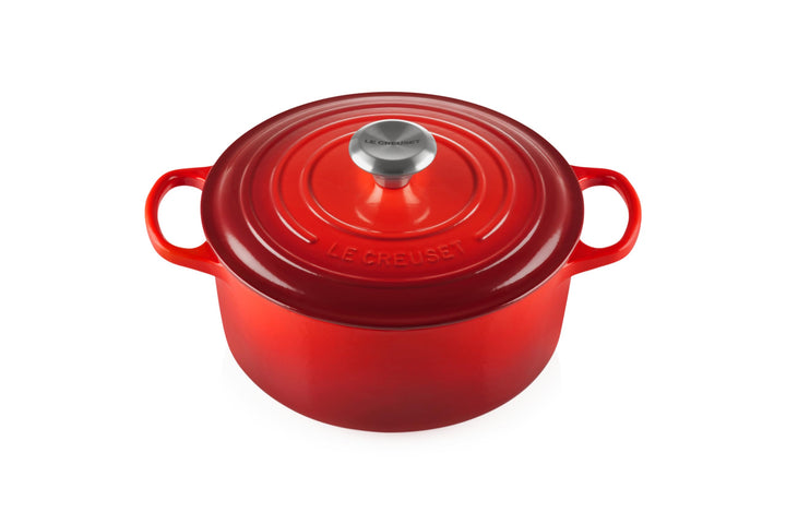 Le Creuset Signature Gusseisen-Bräter mit Deckel, Ø 24 cm, Rund, Für alle Herdarten und Induktion ge