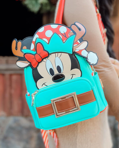 Loungefly Disney beleuchteter Minnie Maus Rentier Cosplay Rucksack, Mehrfarbig, Einheitsgrösse, Wdbk