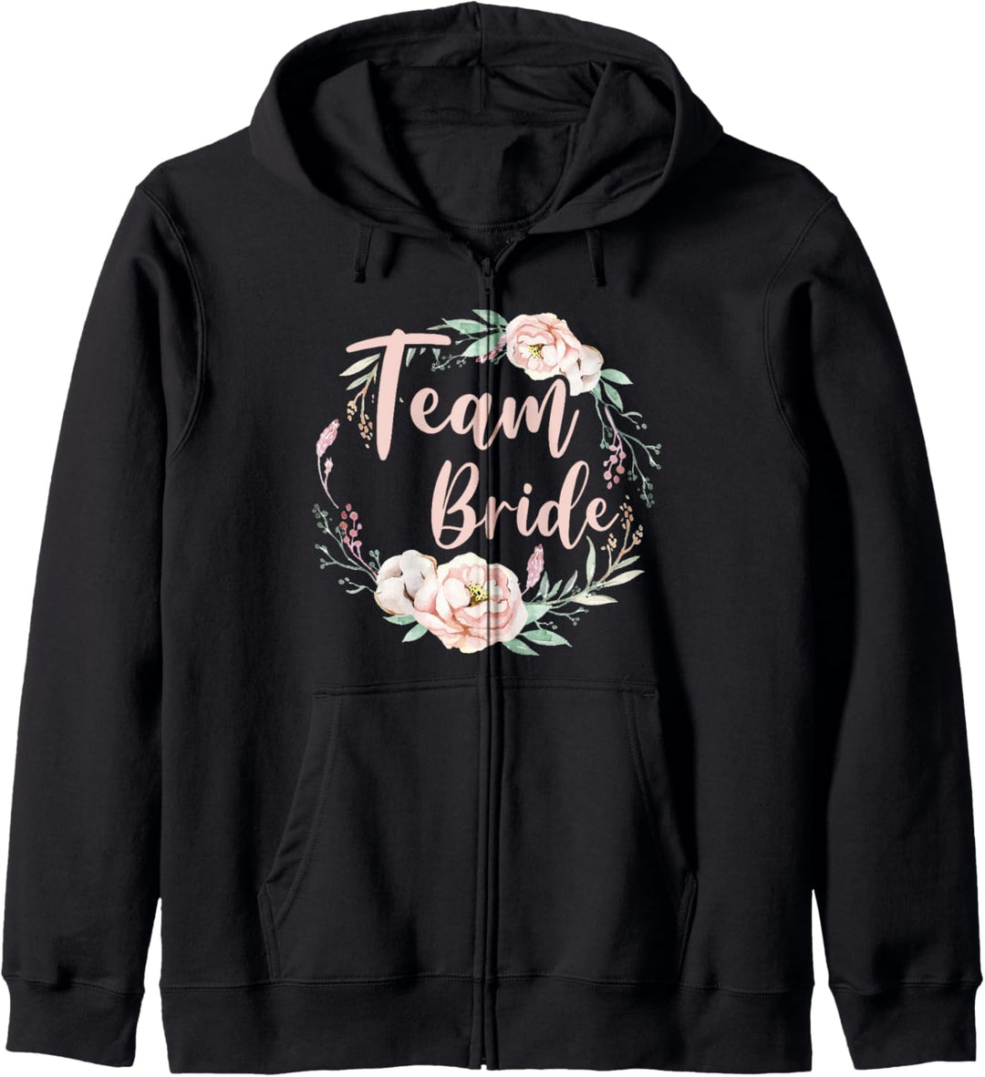 Damen Team Bride Braut JGA Hochzeit Junggesellenabschied Kapuzenjacke