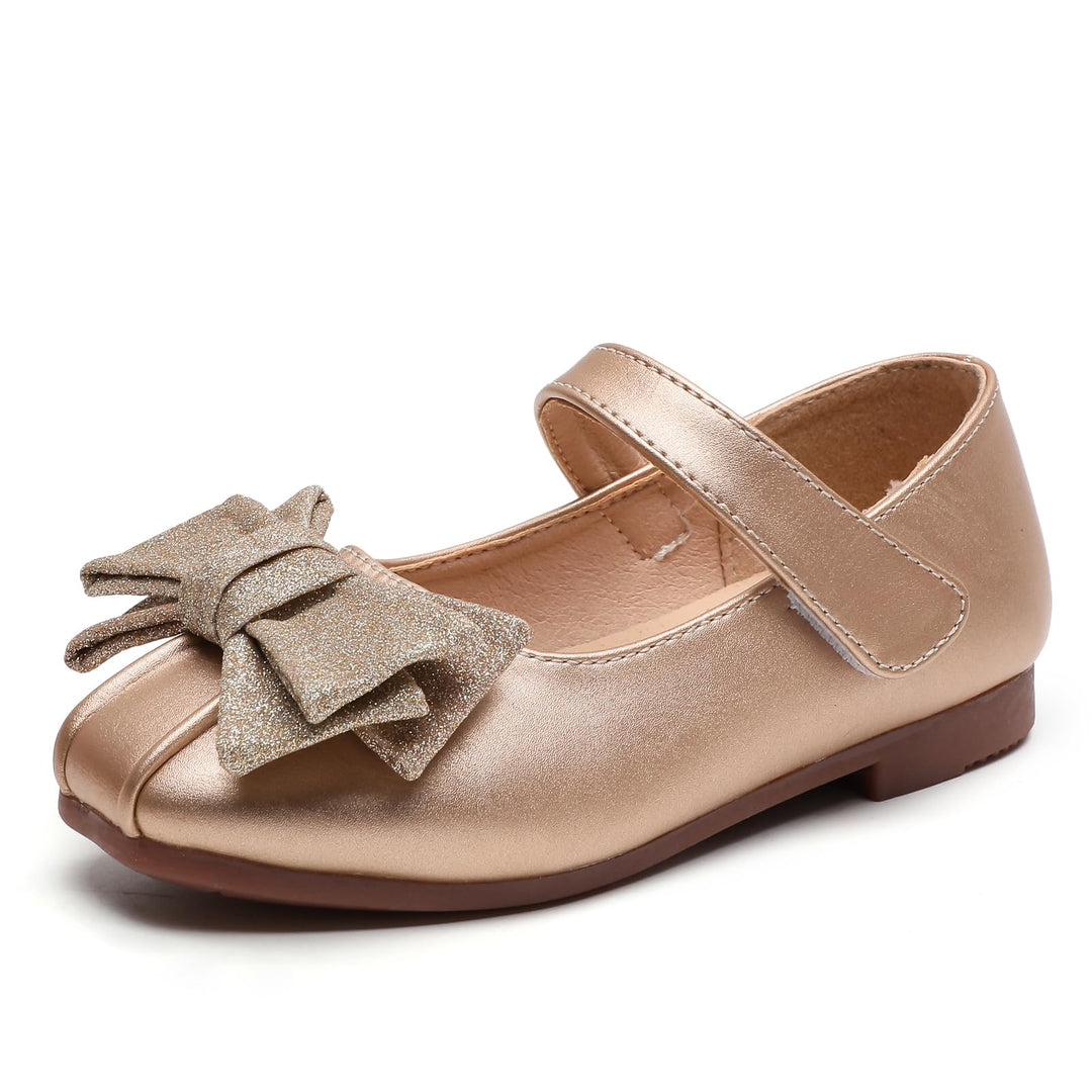 DADAWEN Klein Mädchen Mary Jane Ballerinas Prinzessin Taufschuhe 31 EU Gold, 31 EU Gold