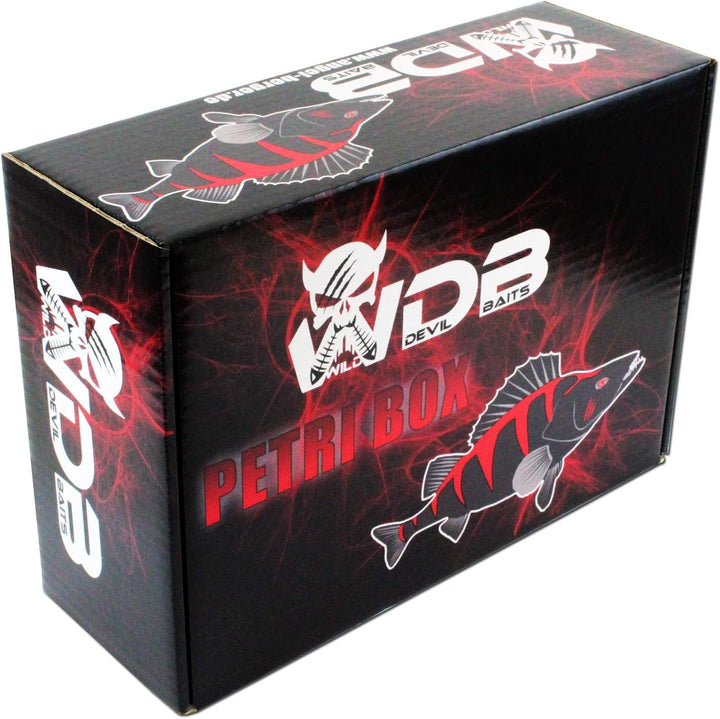 Wild Devil Baits Petri Box Raubfischbox Angelbox Promo Box Geschenk Angeln Angelzubehör
