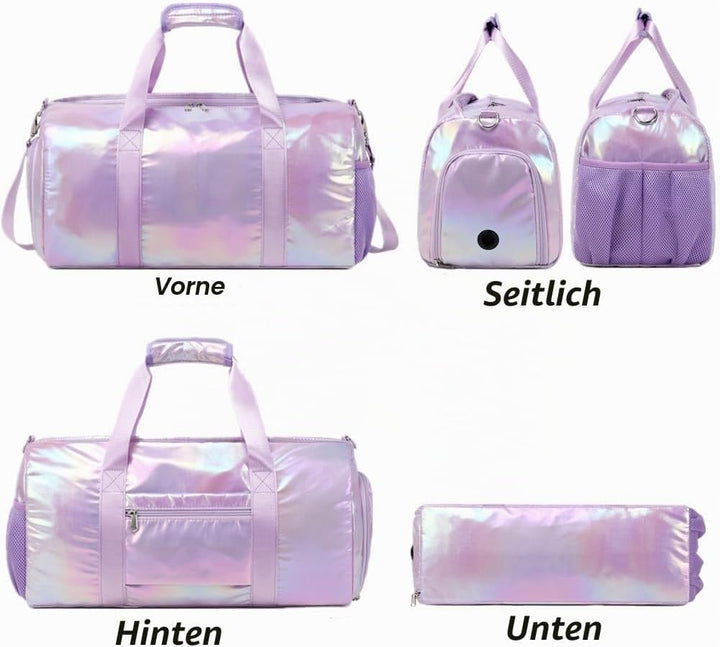 Reisetasche Kinder Sporttasche Kinder Mädchen Weekend Bag Saunatasche Trainingstasche Schwimmtasche