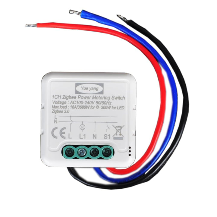 Yueyang 16A Zigbee-Schalter mit Stromverbrauchsmesser, Relais-Leistungsmessung, Smart Control App Sm