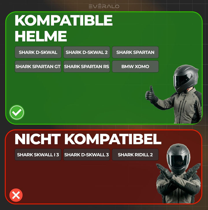 Kompatibel mit Shark Spartan Visier - Skwal - D Skwal - Skwal 2 - Helmvisier Pinlock Ready - Anti-Kr
