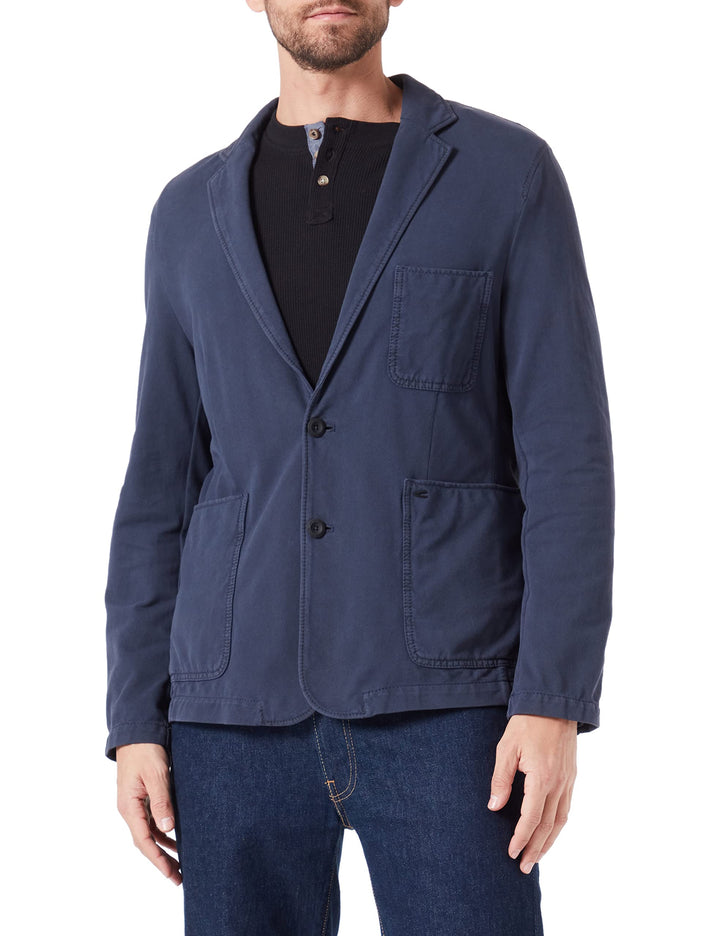 camel active Herren Baumwoll-Sakko mit 4-Wege Stretch 25 Dunkelblau, 25 Dunkelblau