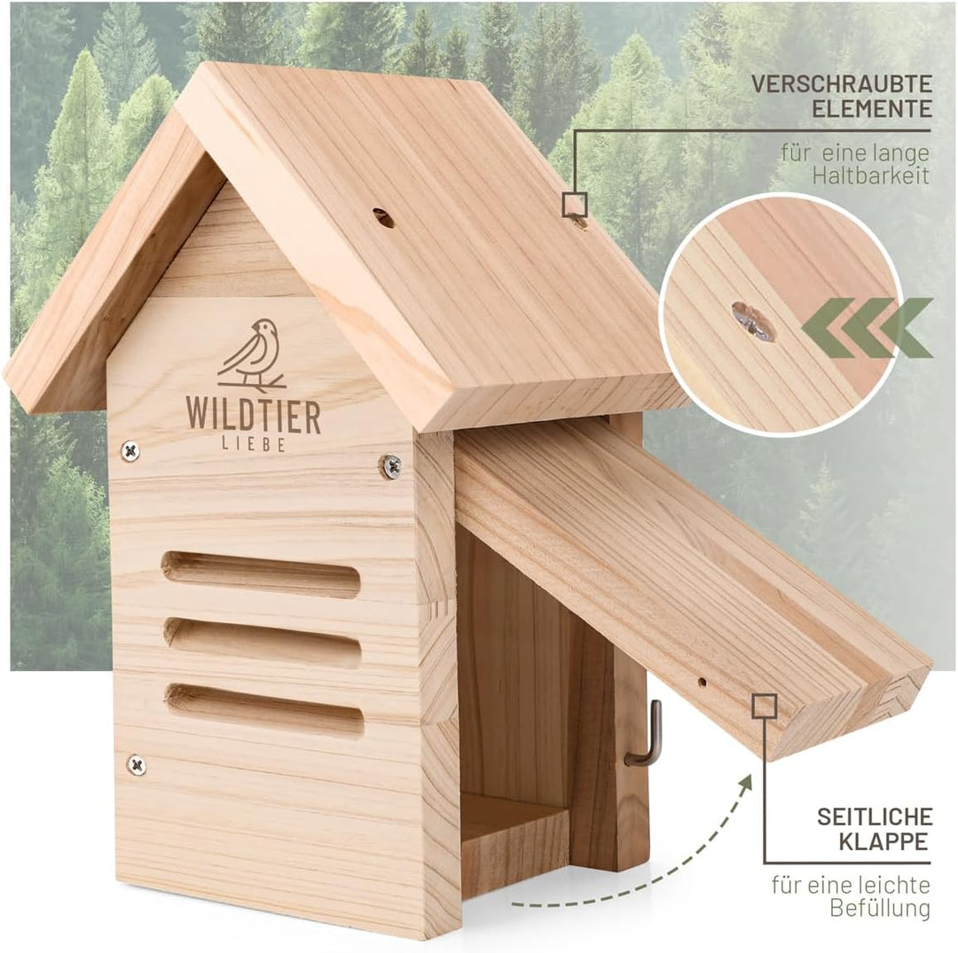 wildtier liebe Marienkäfer-Hotel, Marienkäferhaus - Wetterfest &amp; Unbehandelt aus Massiv-Holz I Insek