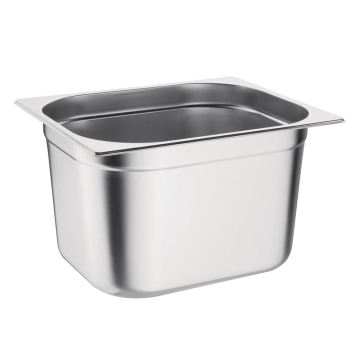 Vogue Gastronorm-Pfanne 1/2, Edelstahltablett, Tiefe: 200 mm, Fassungsvermögen: 12 Liter, Behälter f