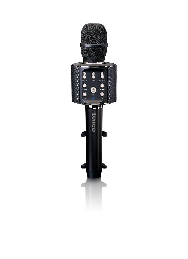 Lenco BMC-090 - Karaoke-Mikrofon - Bluetooth V4.2 - Mit Smartphone-Halterung - 5 Watt RMS - LED-Lich