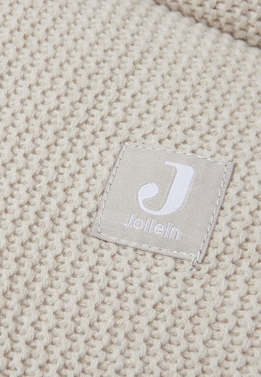 Jollein Krabbeldecke für Baby - Basic Knit, Nougat - Laufgittereinlage - Ø 95 cm - Spieldecke Baby -