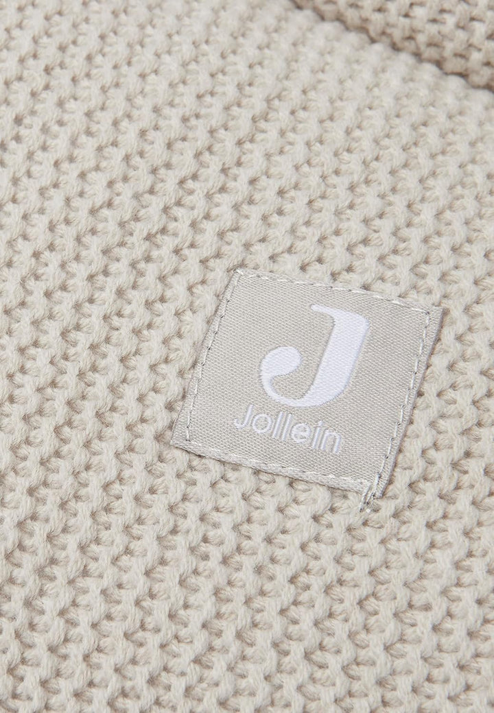 Jollein Krabbeldecke für Baby - Basic Knit, Nougat - Laufgittereinlage - Ø 95 cm - Spieldecke Baby -