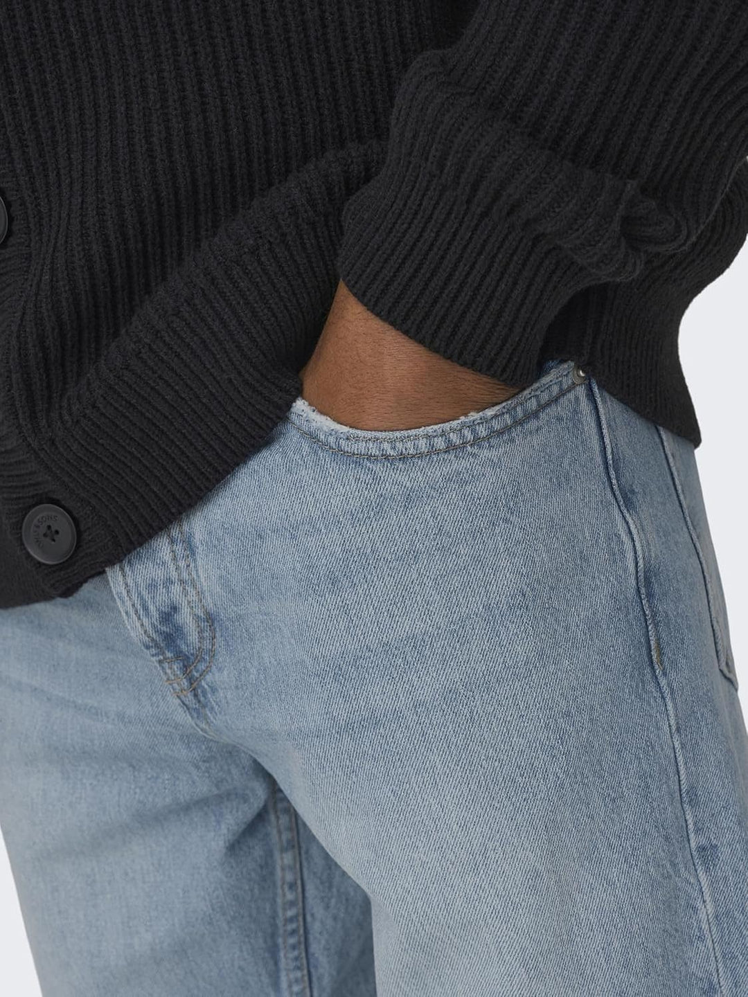 ONLY & SONS Male Locker geschnitten ONSEDGE Loose L.Blue 6986 DNM Jeans NOOS 28W / 32L Light Blue De