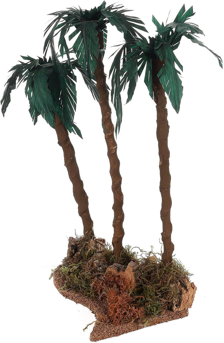Dreifach-Palme 35x20x15 cm Krippe, 12-15 cm