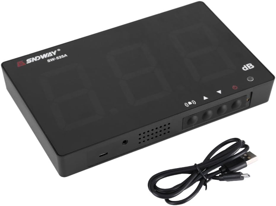 Lazmin 30~130 dB Schallpegelmesser, digitaler Dezibelmesser mit 9,6-Zoll-LCD-Display, Genauigkeit 1,