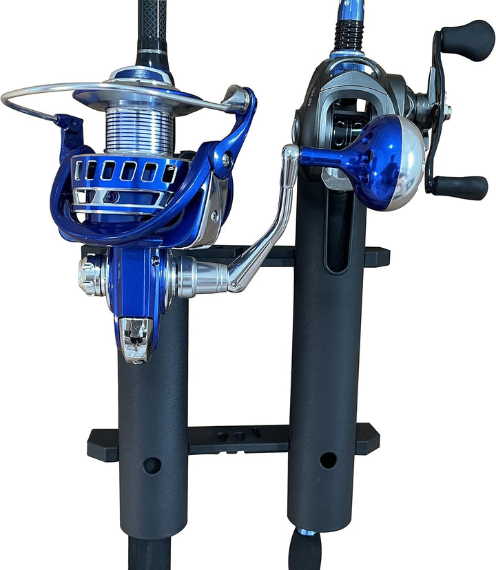 Wall Mounted Fishing Rod Holders Tubes Links Fishing Rod Holder Rack Rests 2-polig, Schwarz, 2-polig