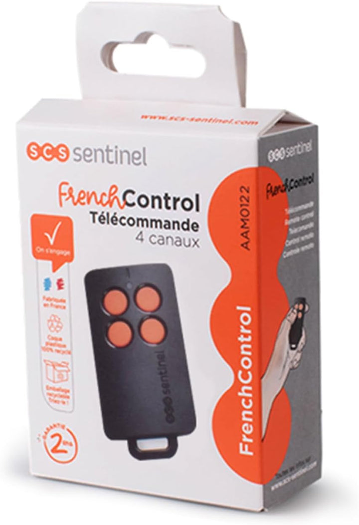 SCS Sentinel AAM0122 4-Kanal-Fernbedienung Frenchcontrol – Rotierender Geheimcode für Mehr Sicherhei