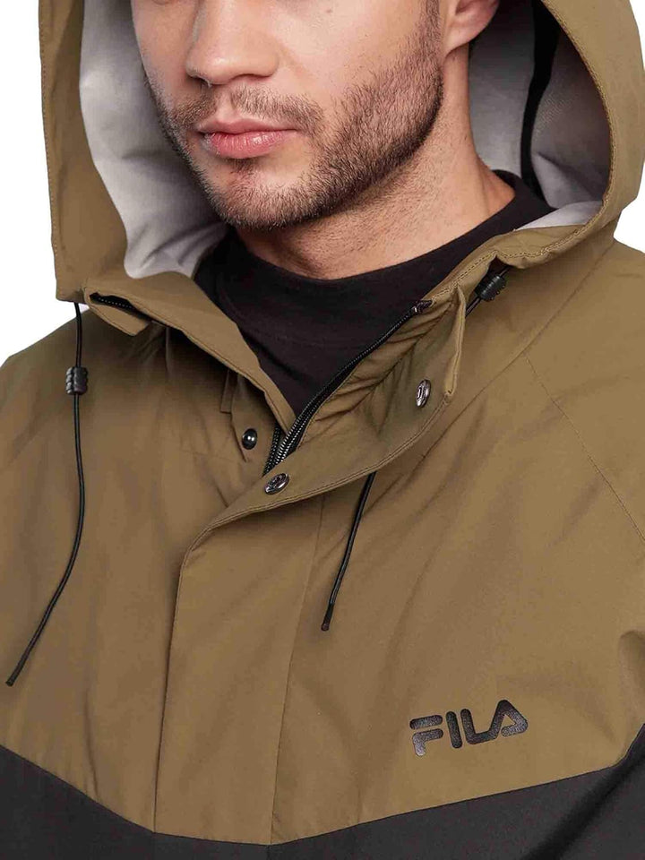 FILA Herren Trencin Windbreaker Pull-on Jacket XS Moonless Night-Burnt Olive, XS Moonless Night-Burn